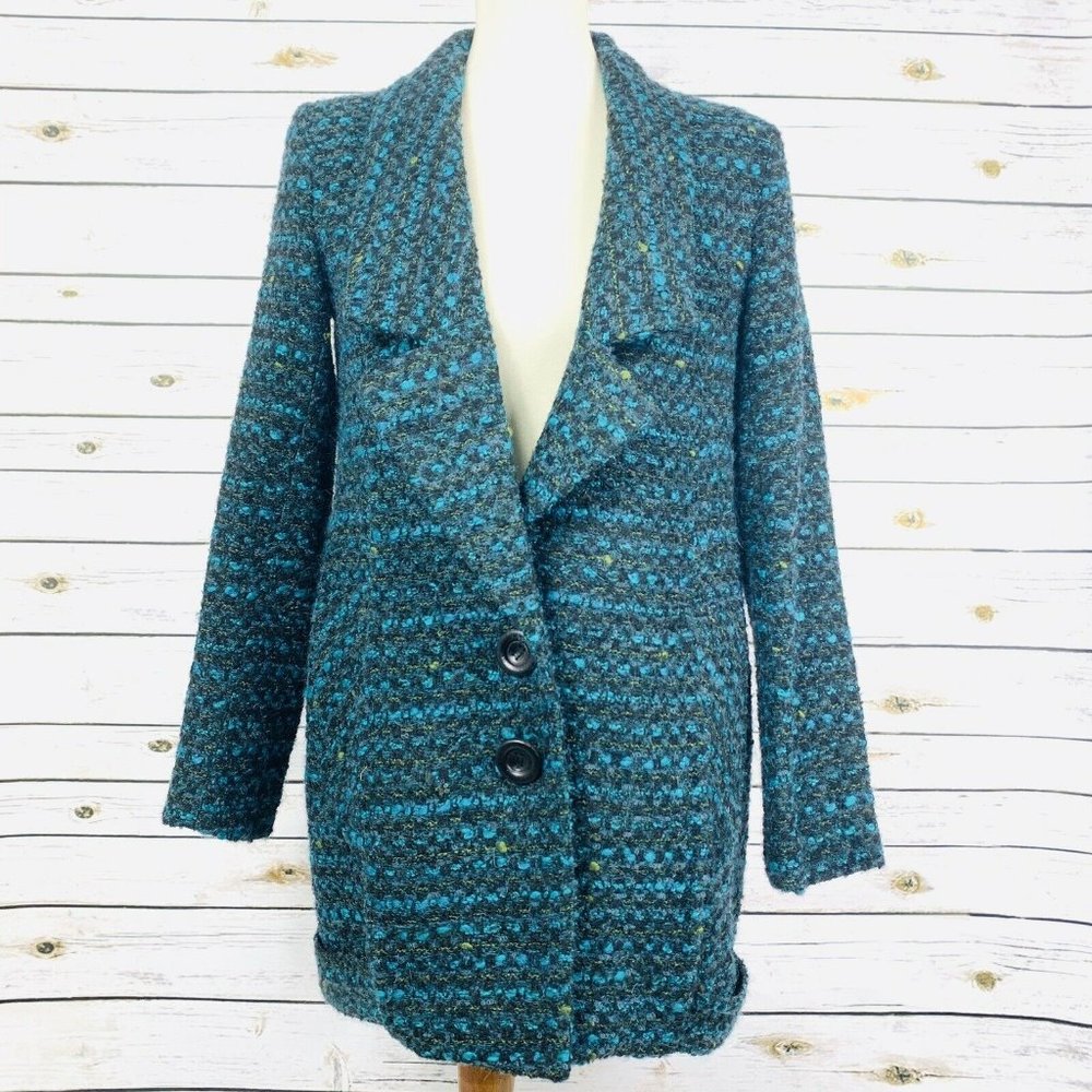 Nanette Lepore Woven Wool Alpaca Pea Coat Size 4